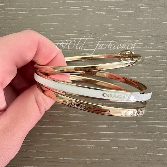 COACH Horse & Carriage Bangle Set of Three - Picture 5 of 8